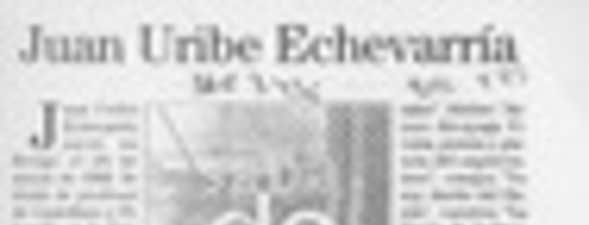 Juan Uribe Echevarría  [artículo] Adolfo Simpson T.