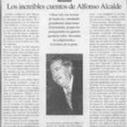 Los increíbles cuentos de Alfonso Alcalde  [artículo] Sergio Ramón Fuentealba.