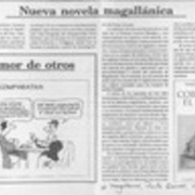Nueva novela magallánica  [artículo] Marino Muñoz Lagos.