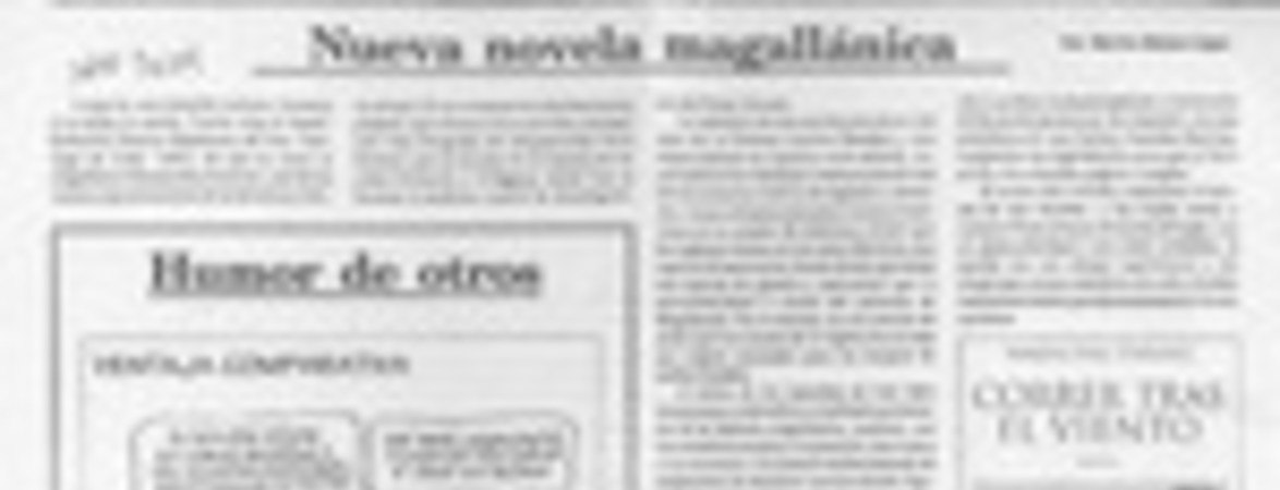Nueva novela magallánica  [artículo] Marino Muñoz Lagos.
