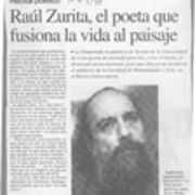 Raúl Zurita, el poeta que fusiona la vida al paisaje  [artículo].