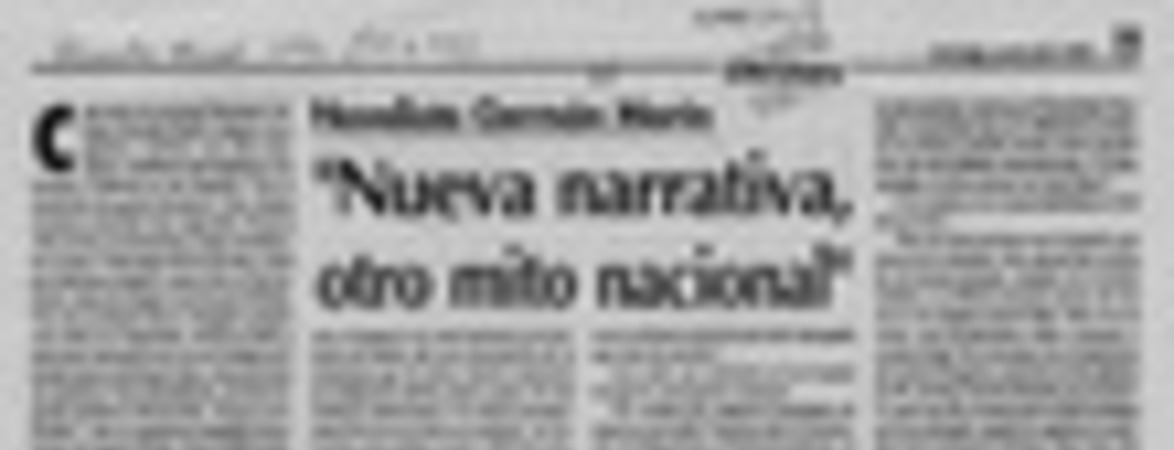 " Nueva narrativa, otro mito nacional"  [artículo] Hernán Soto.