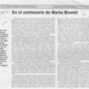 En el centenario de Marta Brunet