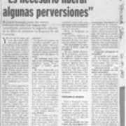 "Es necesario liberar algunas perversiones"  [artículo] Andrez Gómez B.