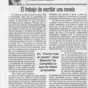 El trabajo de escribir una novela  [artículo] Ernesto Livacic Gazzano.