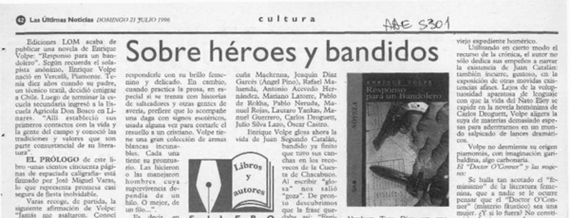 Sobre héroes y bandidos  [artículo] Filebo.