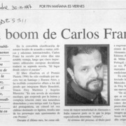 El boom de Carlos Franz  [artículo] Javier Ibacache V.