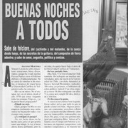 Buenas noches a todos  [artículo] Antonio Martínez.