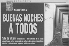 Buenas noches a todos  [artículo] Antonio Martínez.