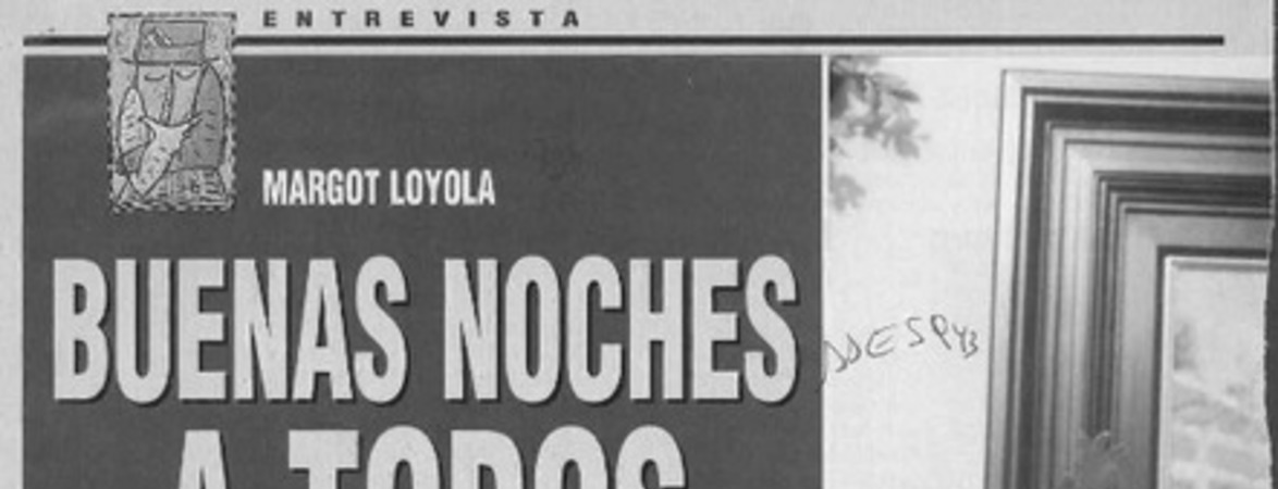 Buenas noches a todos  [artículo] Antonio Martínez.