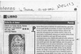 Esto es el amor  [artículo] Andrés Gómez B.