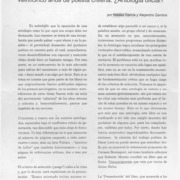 Veinticinco años de poesía chilena, antología oficial?  [artículo] Natalia García [y] Alejandro Zambra.