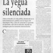 La yegua silenciada  [artículo] Maureen Schäffer.