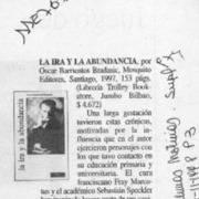 La Ira y la abundancia  [artículo].