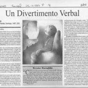 Un divertimento verbal  [artículo] Luis Vargas Saavedra.