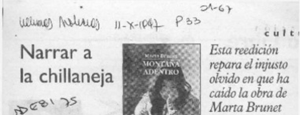 Narrar a la chillaneja