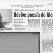 Revive poesía de Alcalde  [artículo].