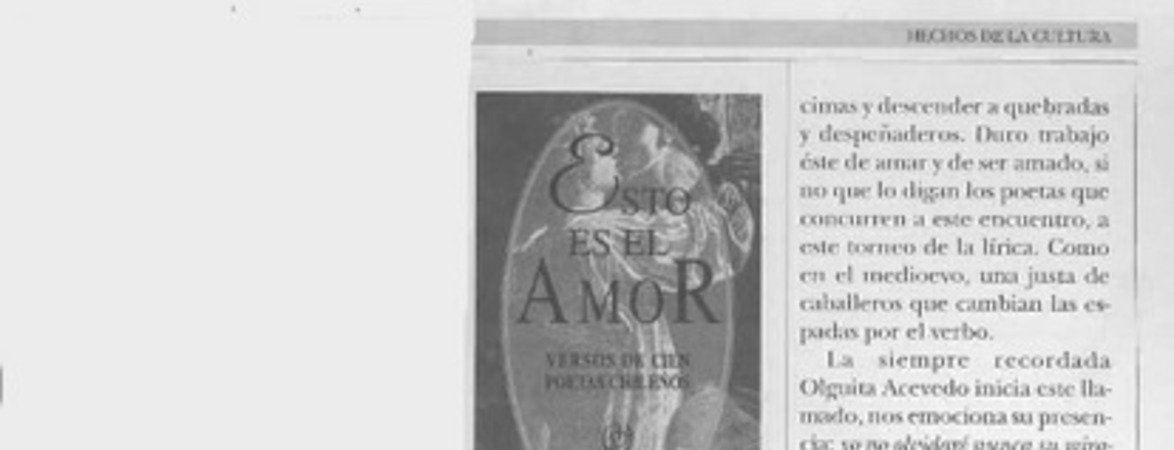 Esto es el amor  [artículo] Eugenio García-Díaz.