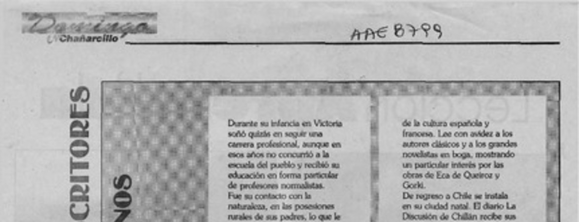 Grandes escritores chilenos