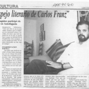 El Espejo literario de Carlos Franz  [artículo] M. R. T.