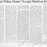 Teresa Wilms Montt, "La que murió en París"