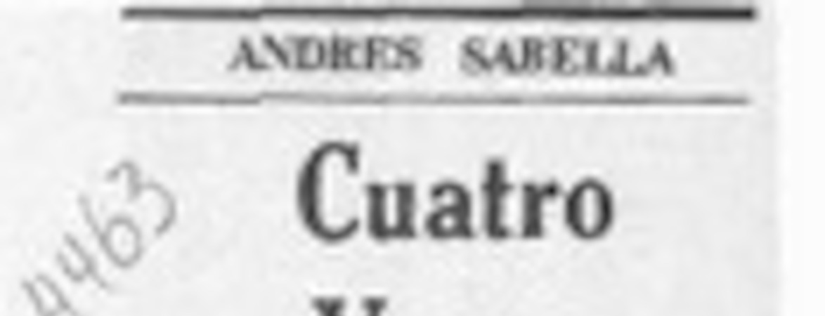 Cuatro voces  [artículo] Andrés Sabella.
