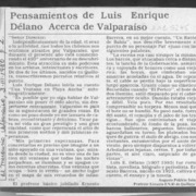 Pensamientos de Luis Enrique Délano acerca de Valparaíso  [artículo] Augusto Poblete Solar.