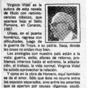 Rumbo a Itaca  [artículo] Hugo Montes.