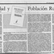 Sociedad y población rural