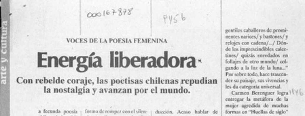 Energía liberadora  [artículo] Virginia Vidal.