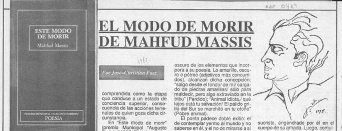 El modo de morir de Mahfud Massis