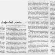 El último viaje del poeta  [artículo] Hugo Thénoux Moure.