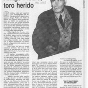 Amigo piedra, toro herido  [artículo] Marcelo Mendoza Prado.