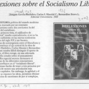 Reflexiones sobre el socialismo liberal  [artículo] Jorge Wahl S.