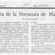 Historia de la literatura de Magallanes  [artículo] Silvestre Fugellie.