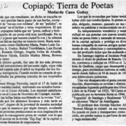 Copiapó, tierra de poetas  [artículo] Medardo Cano Godoy.