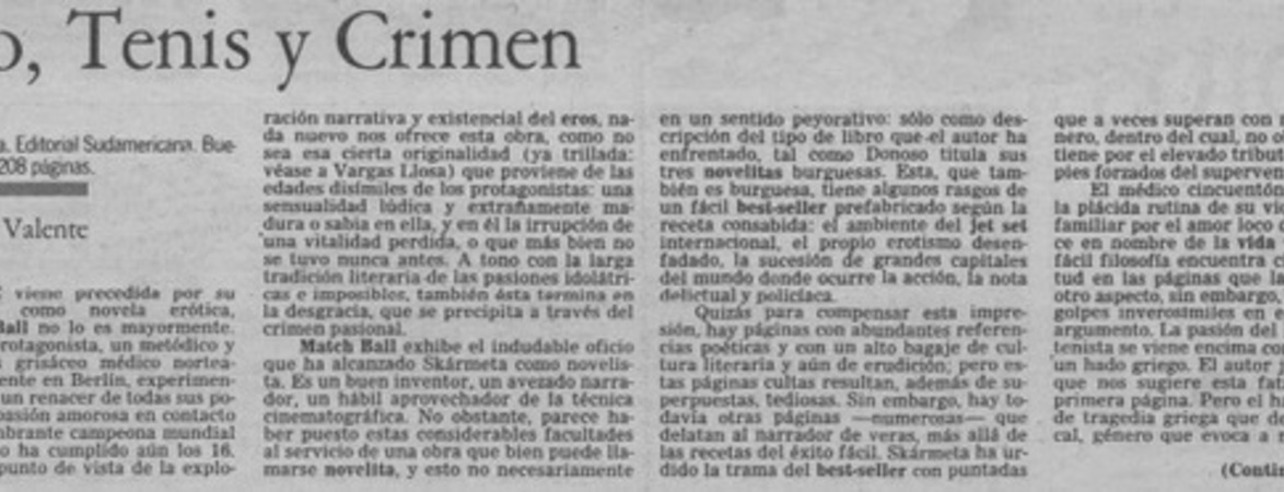 Sexo, tenis y crimen