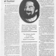 Poeta tras el humor  [artículo] Paula Pascual.