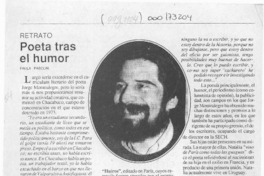 Poeta tras el humor  [artículo] Paula Pascual.
