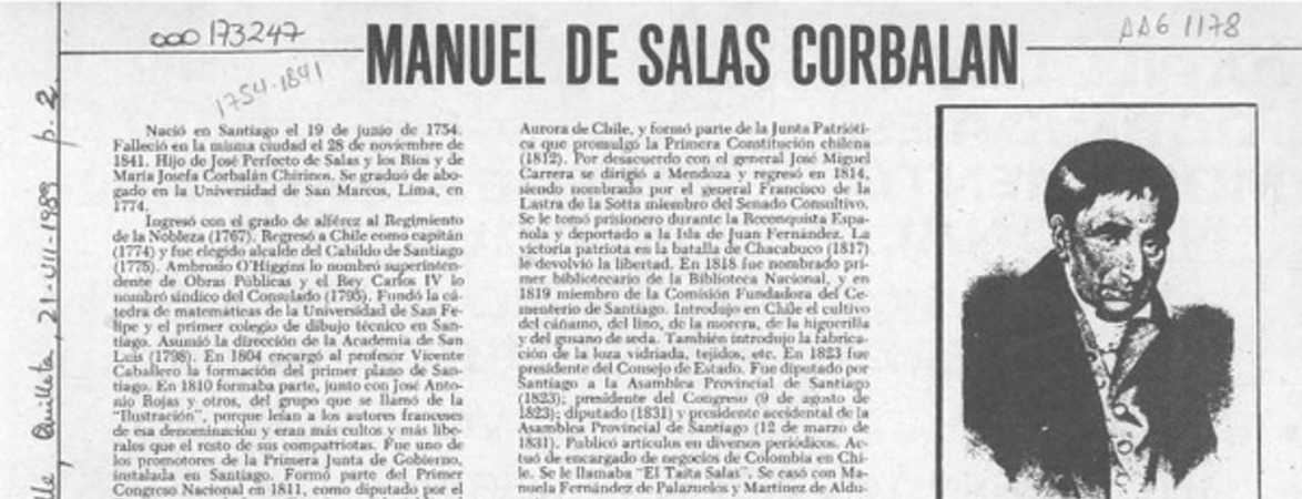 Manuel de Salas Corbalán  [artículo].