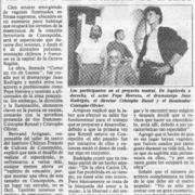 Franceses y chilenos convierten en teatro una estación de trenes  [artículo].