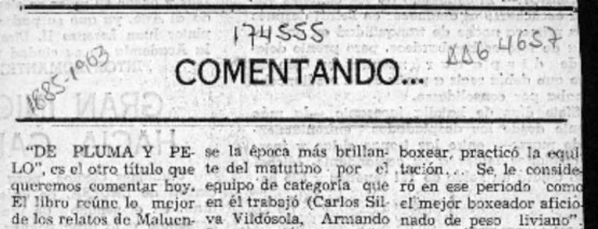 Comentando --  [artículo] Amparo Pozo.