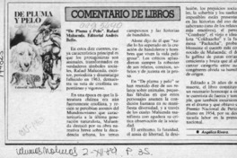 De pluma y pelo  [artículo] Angélica Rivera.