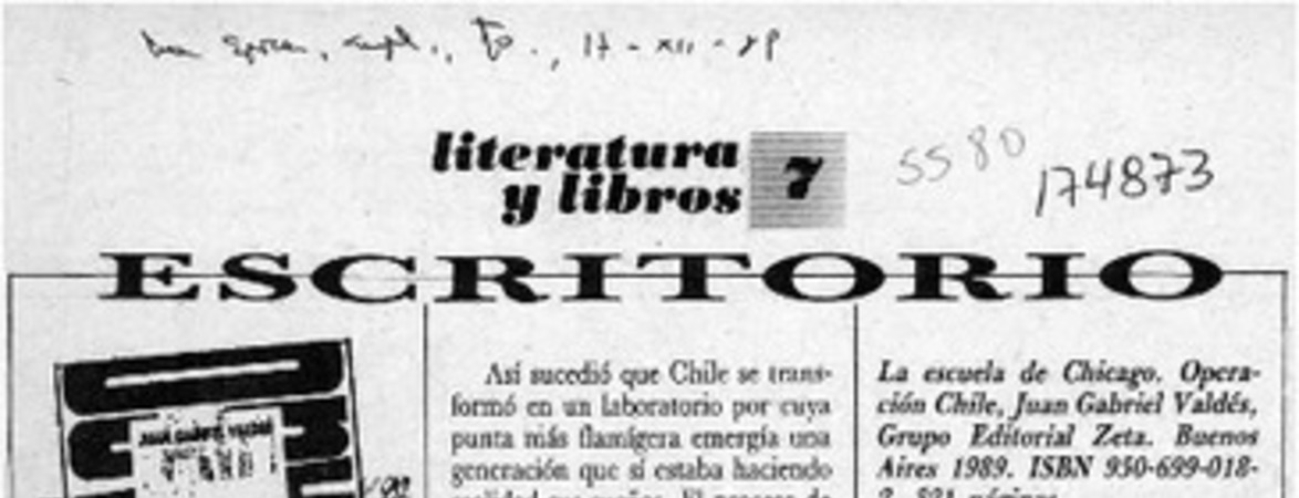 Escritorio  [artículo].