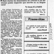 Poesía en Mapudungún  [artículo] Antonio de la Fuente.