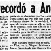 La SECH recordó a Andrés Sabella  [artículo].