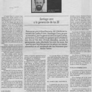 Santiago cero o la generación de los 30  [artículo] Marco Antonio de la Parra.