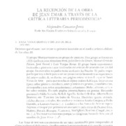 La recepción de la obra de Jean Emar a través de la crítica literaria periodística
