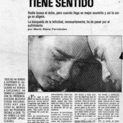 El dolor tiene sentido  [artículo] María Elena Fernández.