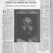 "Camisa limpia" alerta contra la rutina del miedo  [artículo] V. V.